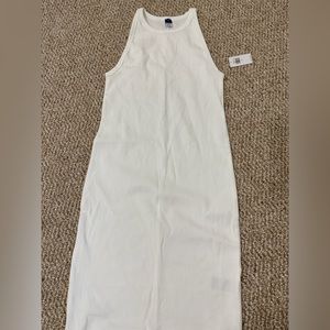 Old Navy - Fitted Sleeveless Rib-Knit Mini Dress - Size M - Crisp White
